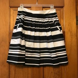 Banana Republic Black & White Striped Skirt